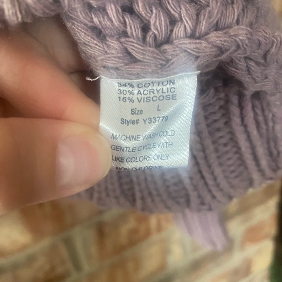 NWT Woven heart 💜 sweater - Picture 4 of 5